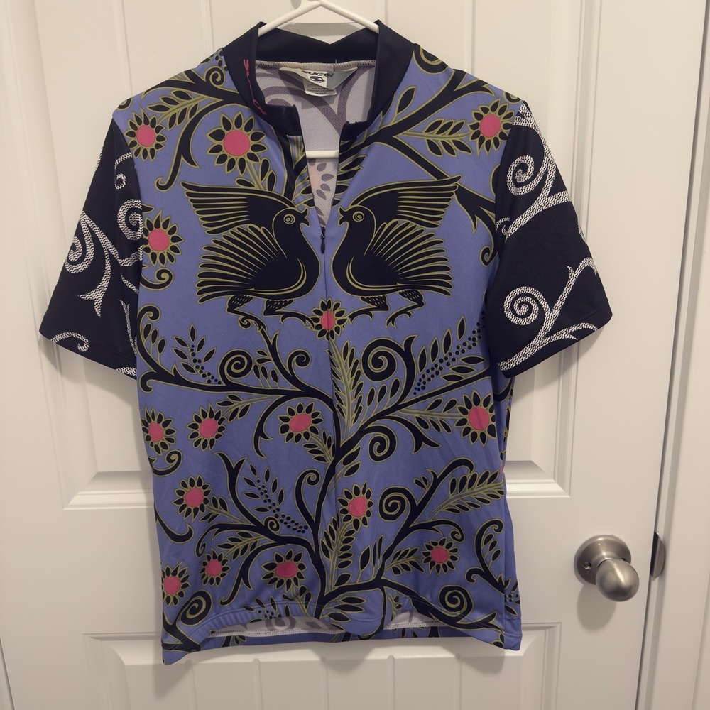 Sugoi Women's Cycling Jersey Size Large Unique Bird Print